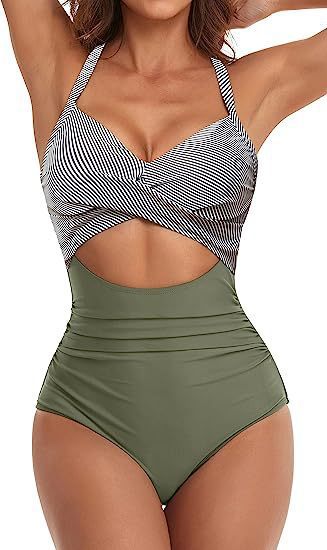 Damen Cut-Out Badeanzug Drune