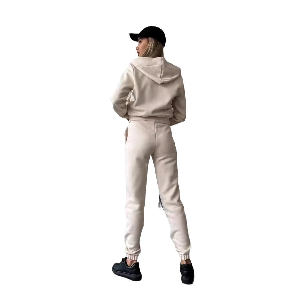 Damen modischer Hoodie mit schlanker Passform und praktischen Taschen Drune