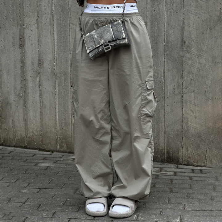 Damen Cargo-Hose im lässigen Utility-Stil mit dehnbarer Taille und praktischen Taschen Drune
