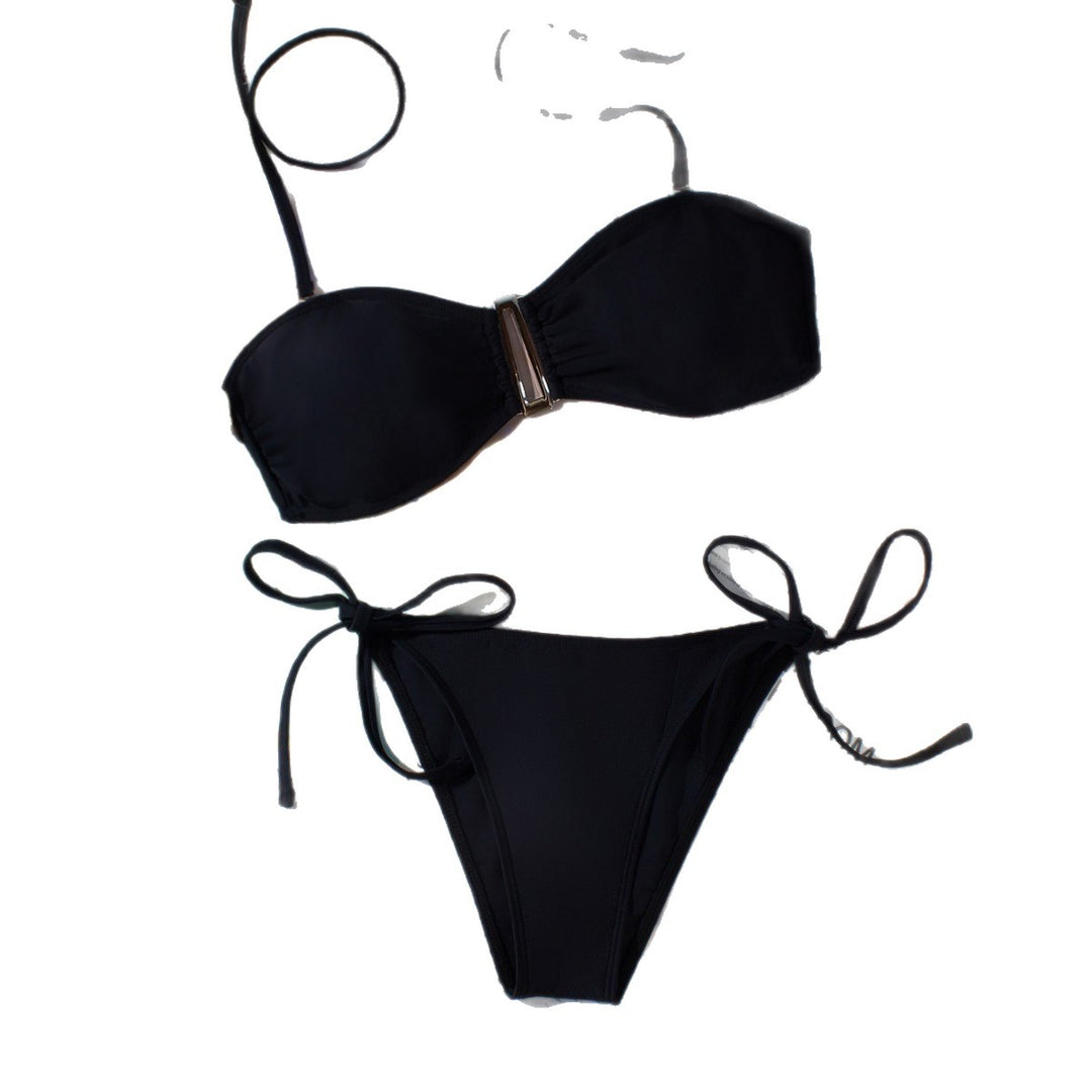 Damen Bandeau-Bikini mit verstellbaren Trägern und eleganten Detail Drune