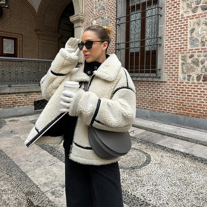 Damen Fleecejacke mit hohem Kragen Drune