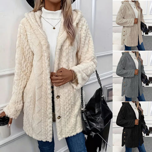 Damen Kuschelige Fleecejacke Drune