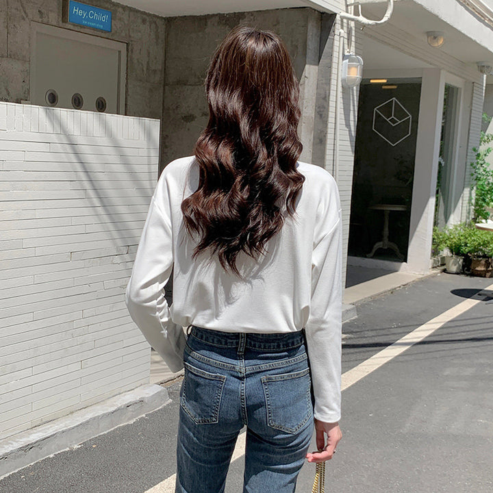Damen Langarmshirt mit elegantem Stehkragen Drune
