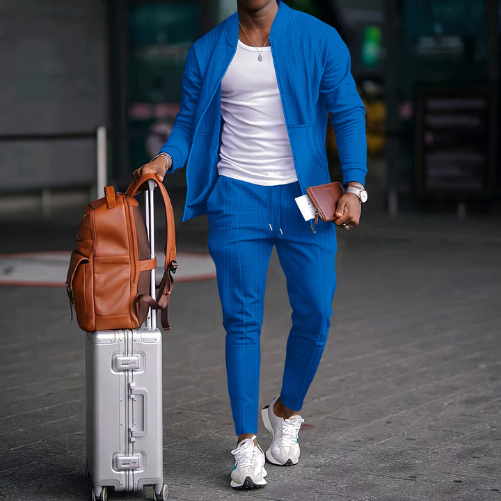 Herren modischer Freizeitanzug mit sportlichen Details und atmungsaktivem Stoff Drune