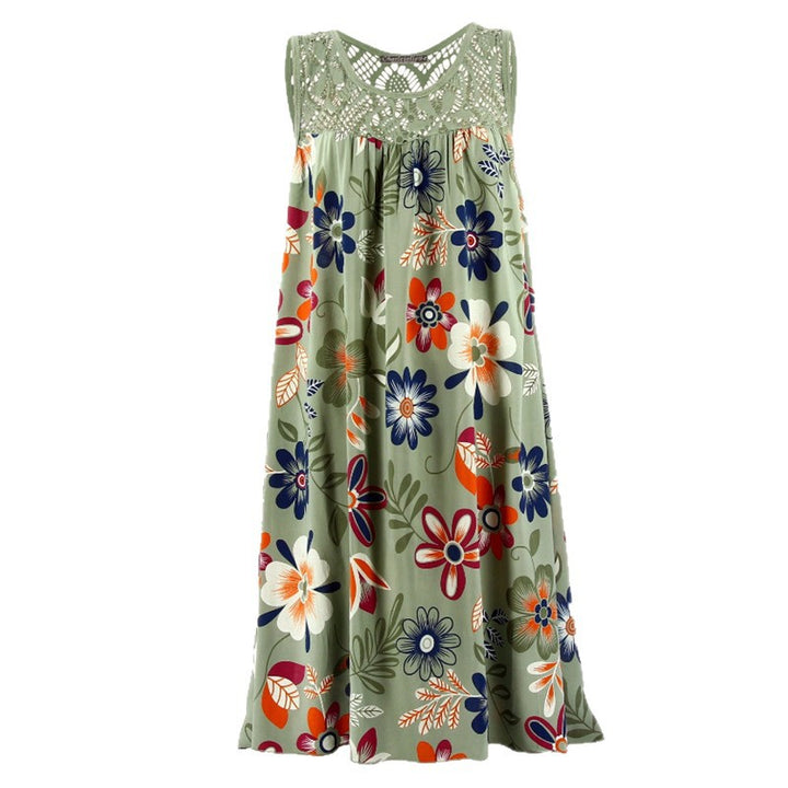Damen Langkleid mit floraler Spitzenstruktur Drune