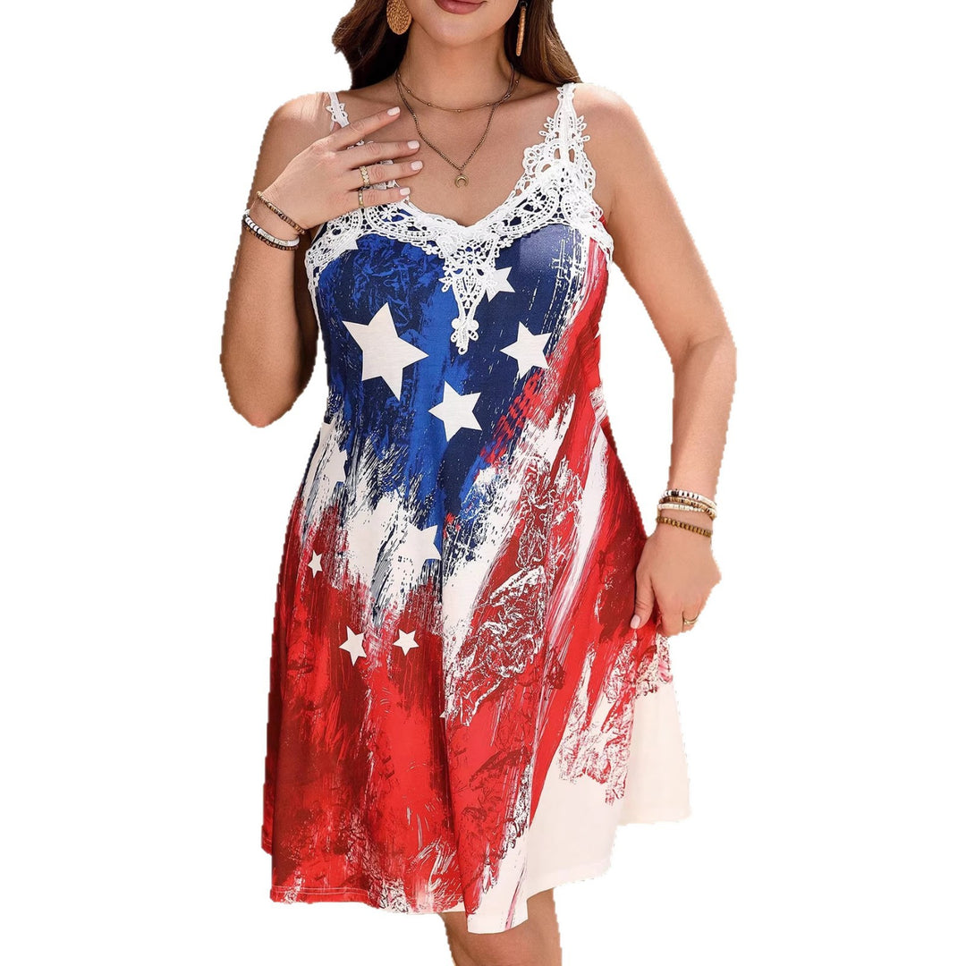 Damen Freizeitkleid mit verzierten Spaghetti-Trägern und traumhaftem Stoff Drune