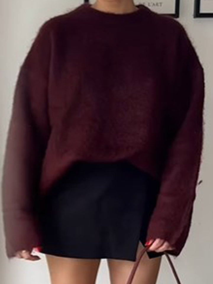 Damen Oversized Pullover mit weichem Mohair-Mix Drune