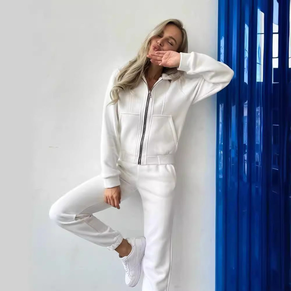 Damen modischer Hoodie mit schlanker Passform und praktischen Taschen Drune