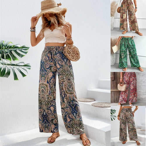 Damen weite Palazzo-Hose im eleganten Paisleymuster Drune