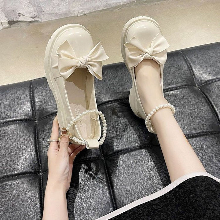 Damen Elegante Plateauschuhe mit dekorativem Schleifendetail Drune
