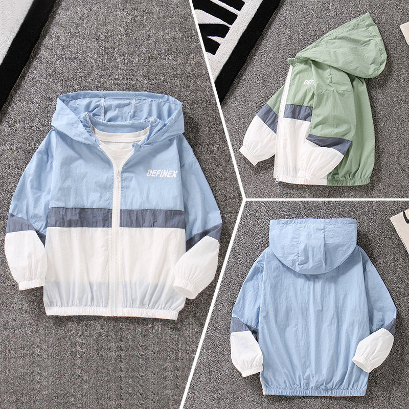 Unisex nan leichte winddichte Kapuzenjacke mit Reißverschluss und elastischen Bündchen  Drune