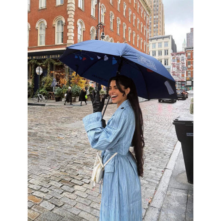 Damen Trenchcoat mit gestreiftem Design und Bindegürtel Drune