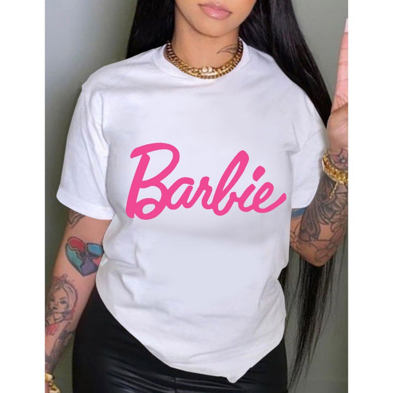Damen T-Shirt mit großem, verspieltem Grafikdruck Drune