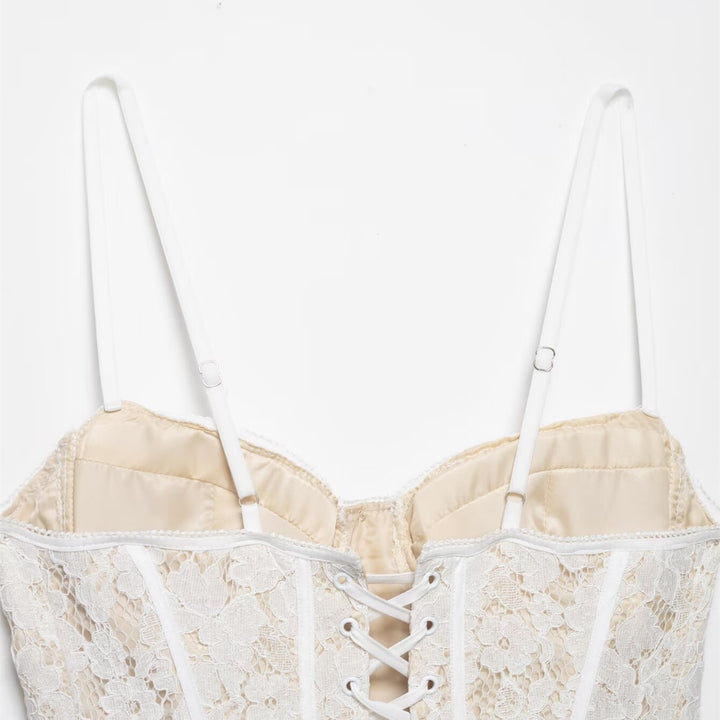 Damen-Corsage mit feiner Spitzenverarbeitung und verstellbaren Trägern Drune