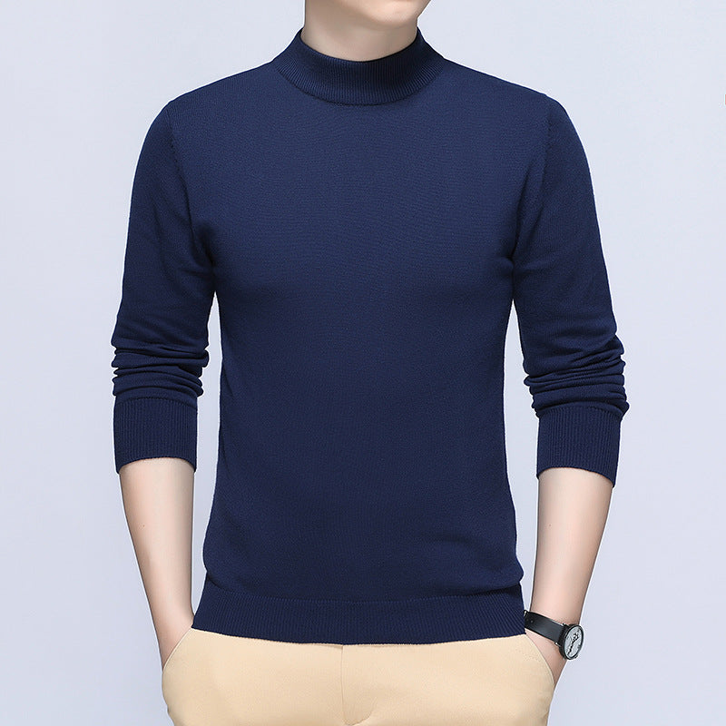 Herren stilvoller Rollkragenpullover aus weichem Baumwollmix Drune