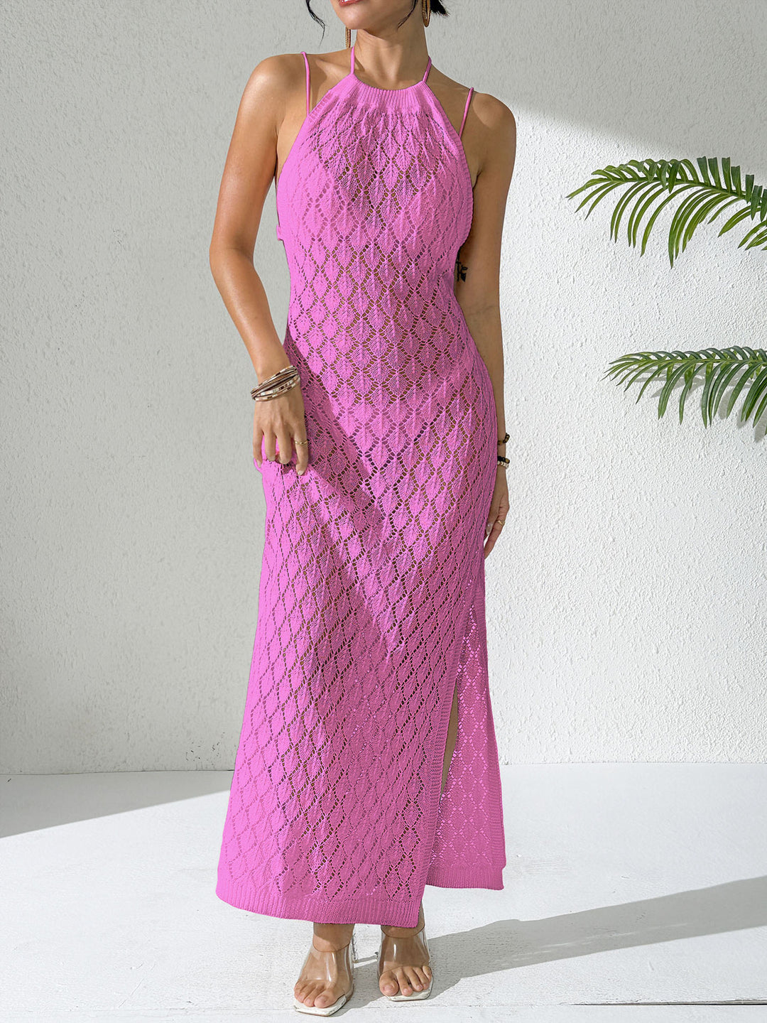 Damen gehäkelter Strandmaxikleid Drune