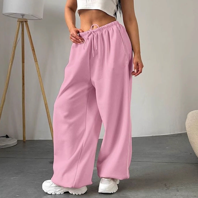 Damen Weite Sporthose mit elastischem Bund Drune
