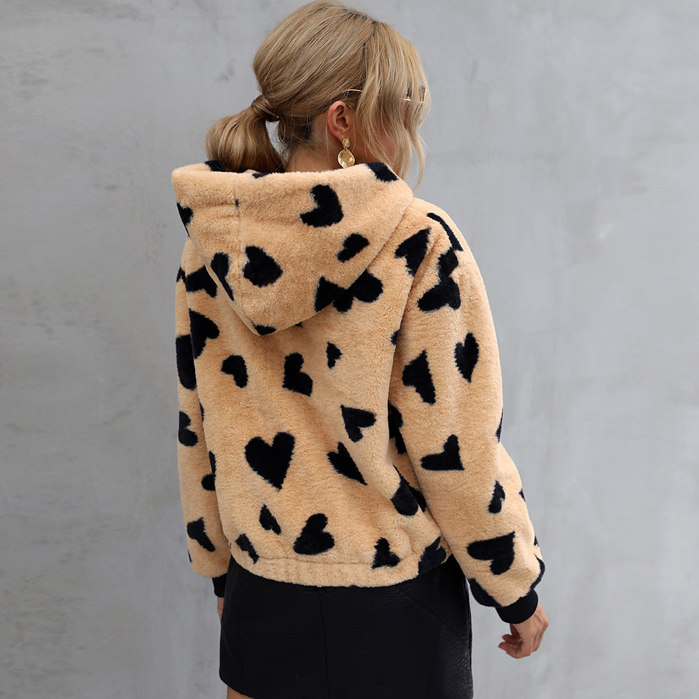 Damen Kuschelige Fleecejacke Drune