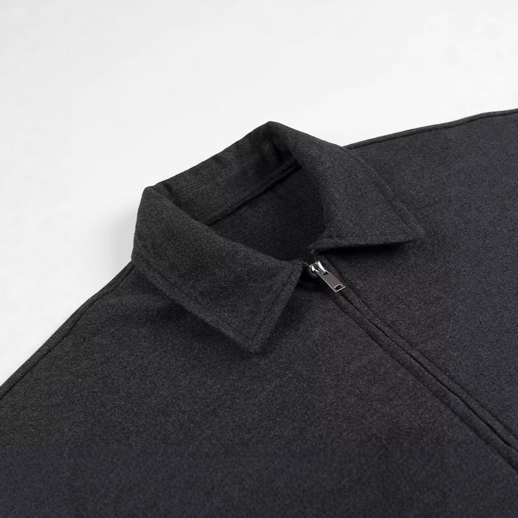 Damen lässige cropped Jacke mit praktischen Taschen und modernem Reißverschluss Drune