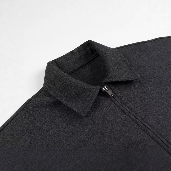 Damen lässige cropped Jacke mit praktischen Taschen und modernem Reißverschluss Drune