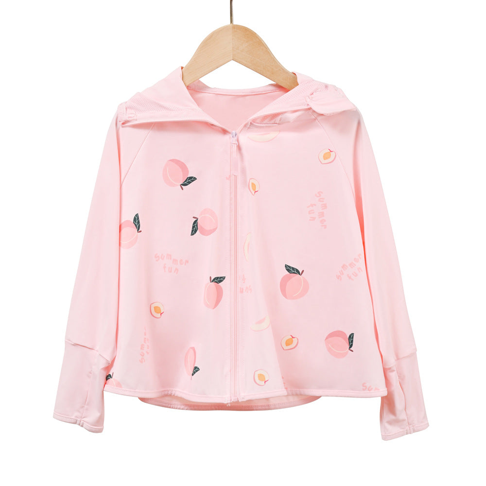 Jungen atmungsaktive Kapuzenjacke mit UV-Schutz Drune