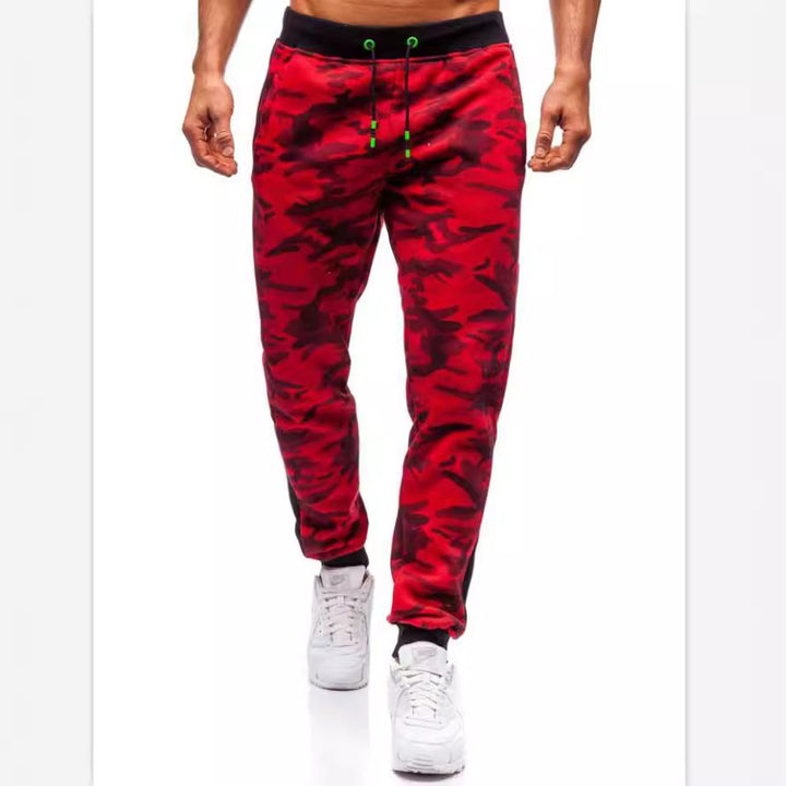 Herren bequeme Sporthose mit Camouflage-Muster und elastischem Bund Drune