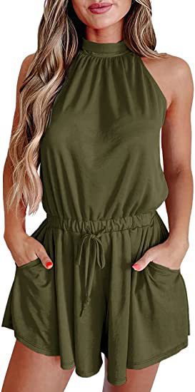 Damen Jumpsuit mit hohem Kragen und tailliertem Schnitt Drune