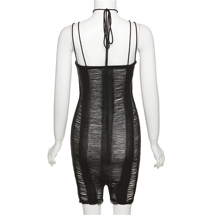 Damen Bodycon Overall mit Ripsoptik und eleganten Trägern Drune