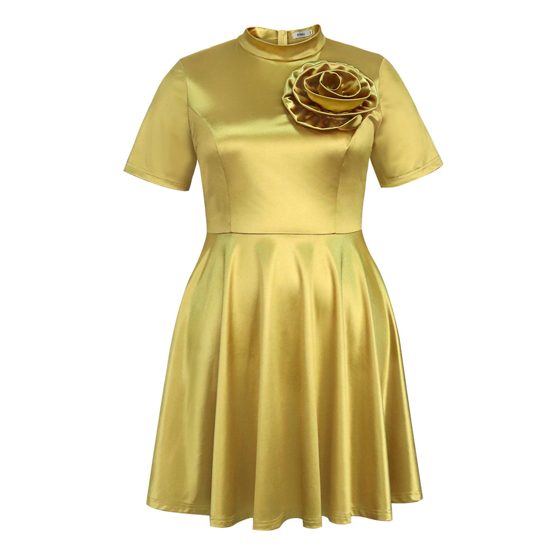 Damen Elegantes Kleid mit Blumendekor Drune