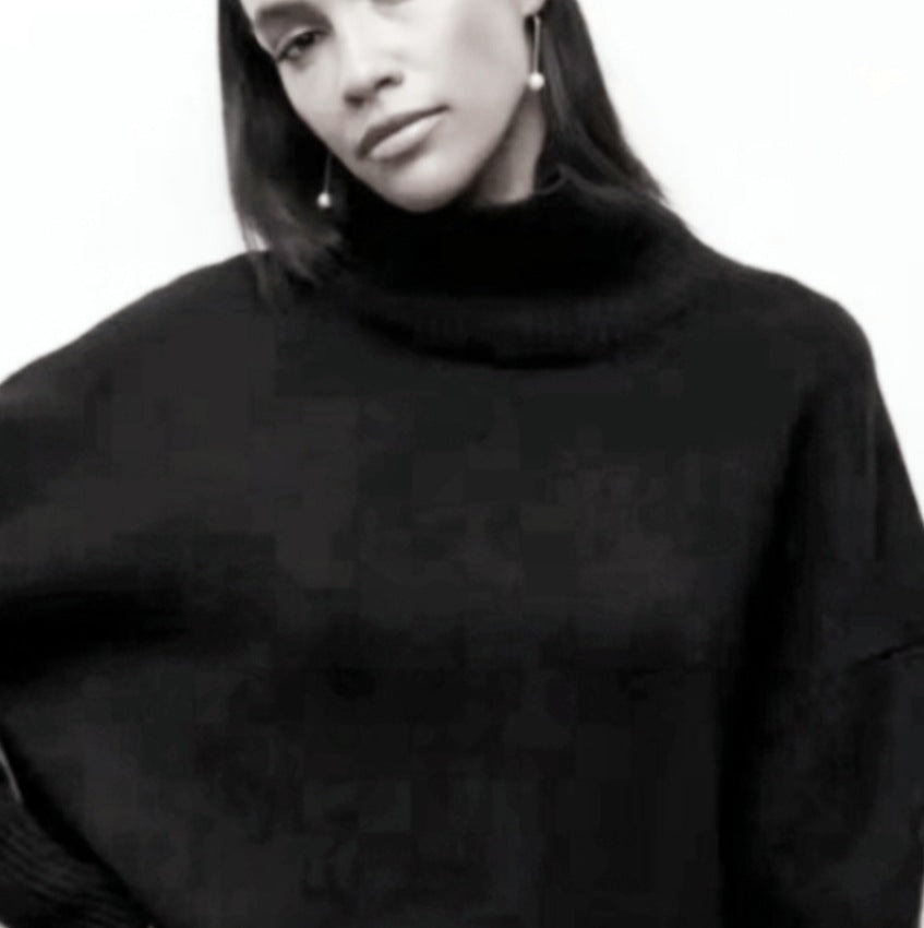 Damen Modischer Rollkragenpullover aus weichem Material Drune