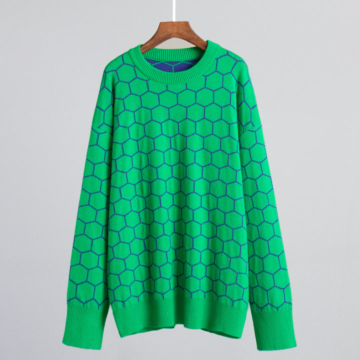 Damen Pullover mit exklusivem Wabenmuster und komfortablem Schnitt Drune