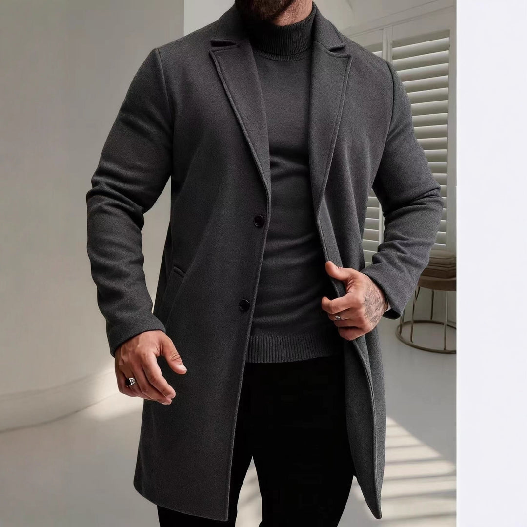 Herren eleganter Wollmantel Drune