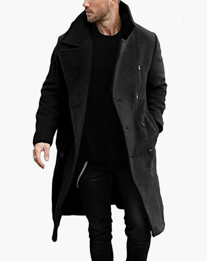Herren Wollmantel im modernen Doppelknebel-Look Drune