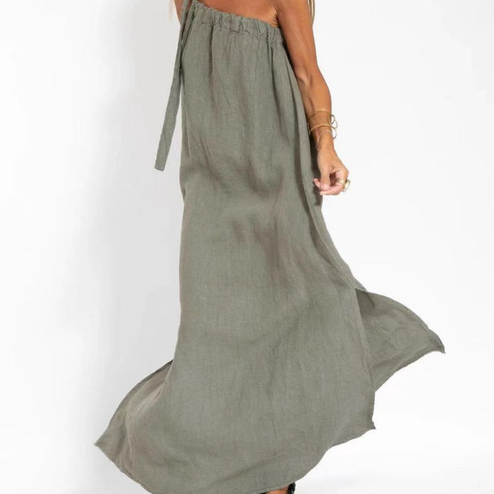 Damen Maxikleid mit asymmetrischem Träger Drune
