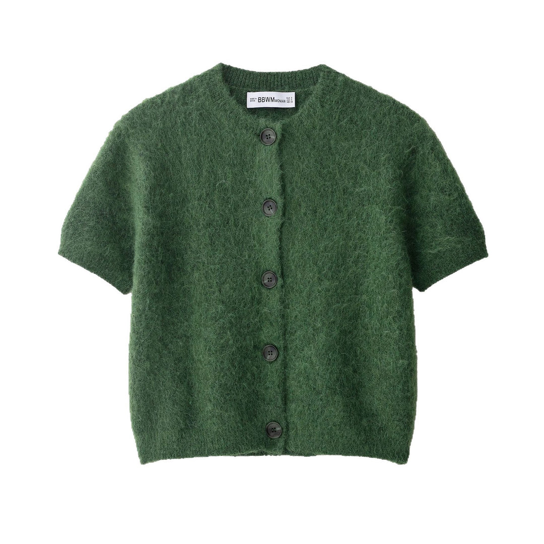 Damen leichte Kurzarm-Strickjacke Drune
