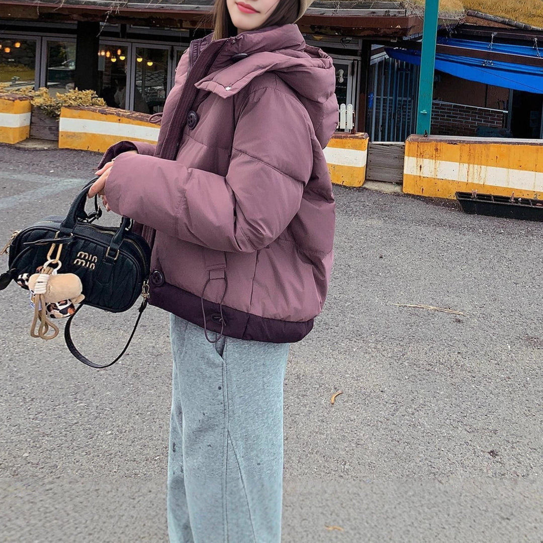 Damen modische Übergangsjacke mit modernem Stehkragen und praktischen Taschen Drune