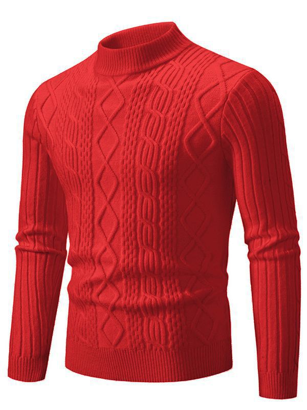 Herren Rollkragenpullover mit strukturiertem Rippdesign Drune