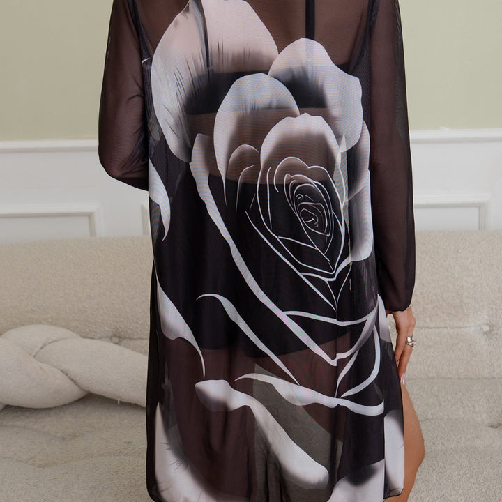 Damen Transparenter Strandkimono Drune