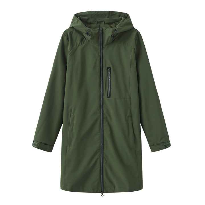 Damen Funktionsjacke mit verstellbarem Kapuzenkragen Drune