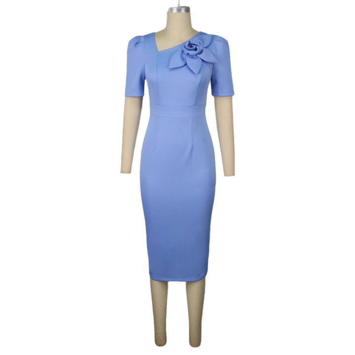 Damen Elegantes Etuikleid mit floralem Detail Drune