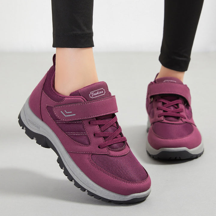 Herren nan robuste Outdoor-Sneaker mit Klettverschluss, atmungsaktivem Strickoberteil und profilierter rutschfester Sohle Drune
