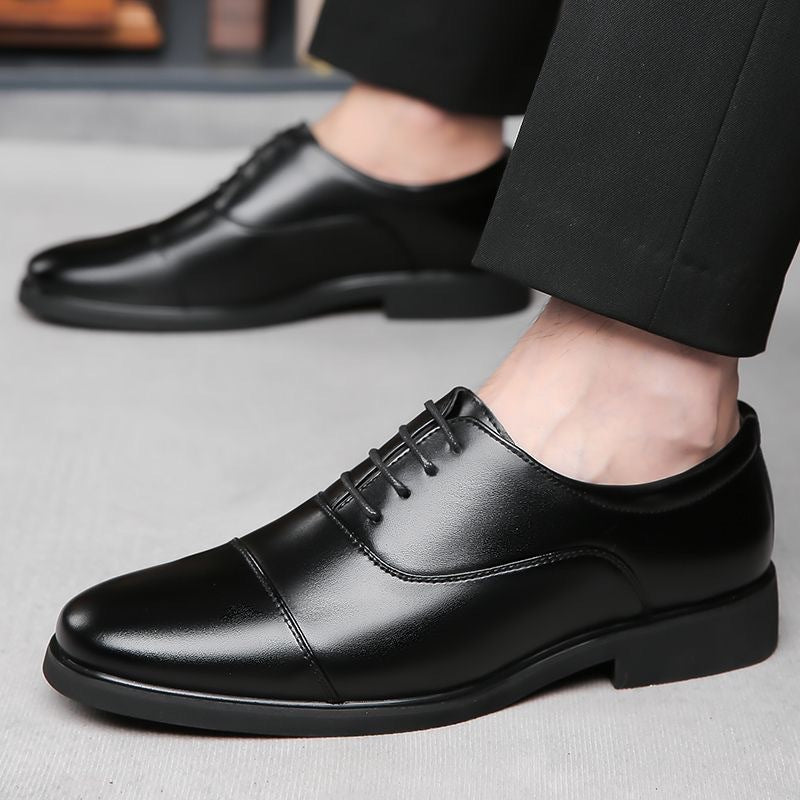 Herren Klassische Schnürschuhe aus geschmeidigem Leder mit verstärkter Sohle Drune