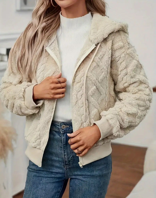 Damen Kuschelige Fleecejacke Drune