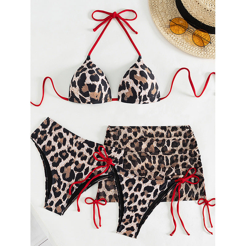Damen Triangel-Bikini-Set mit Wickelrock Drune