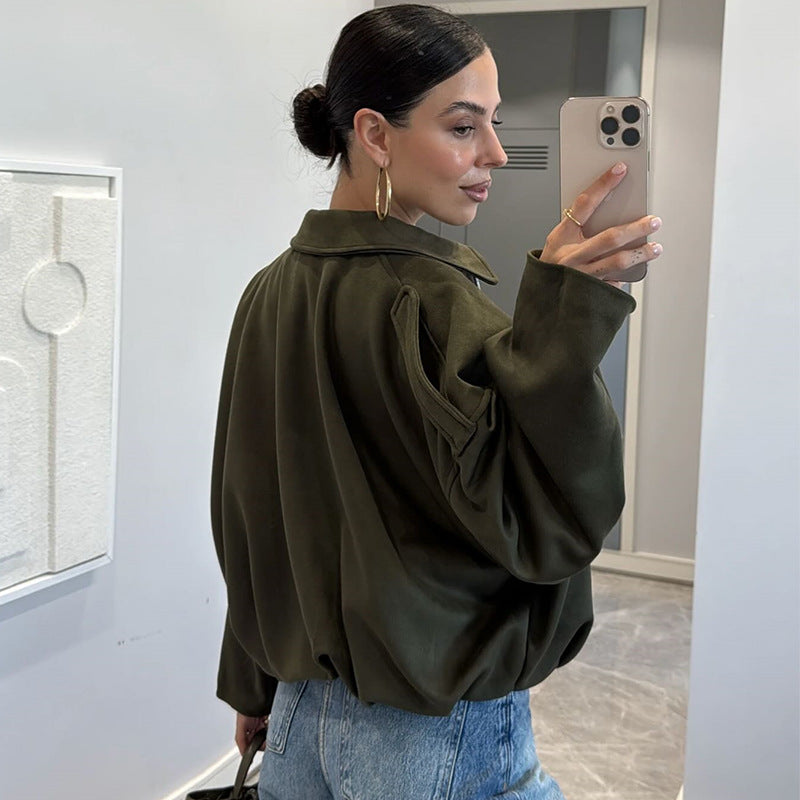 Damen Oversize-Camouflagejacke Drune