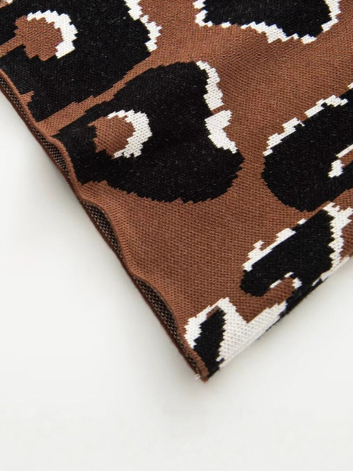 Damen lässiger Animal-Print Pullover Drune