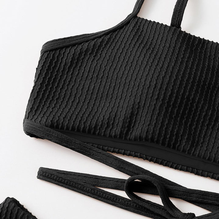 Damen Bikini-Set mit verstellbaren Trägern und modischem Wickeldetail Drune