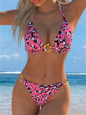 Damen Hochtailliertes Bikini-Set mit grafischem Design und komfortablem Schnitt Drune