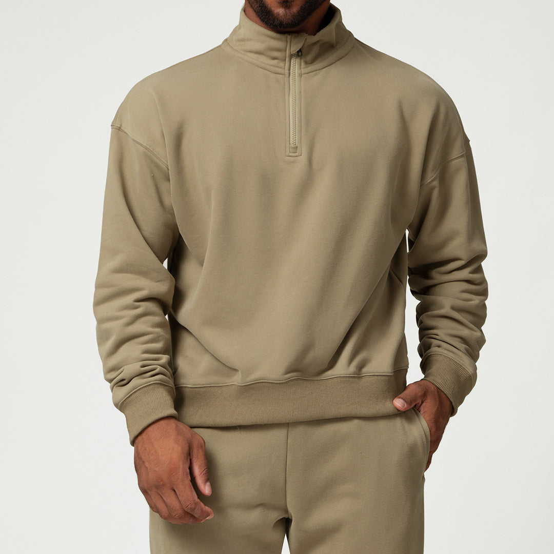 Herren Sweatshirt mit kurzem Reißverschluss Drune