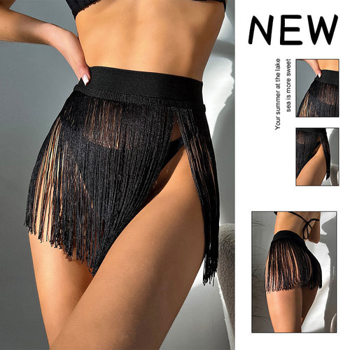 Damen Rüschen-Badeoberteil mit transparentem Design Drune